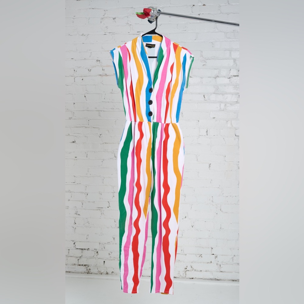 NOOWORKS Magic Suit in Salvation Stripe size Small rainbow Jumpsuit